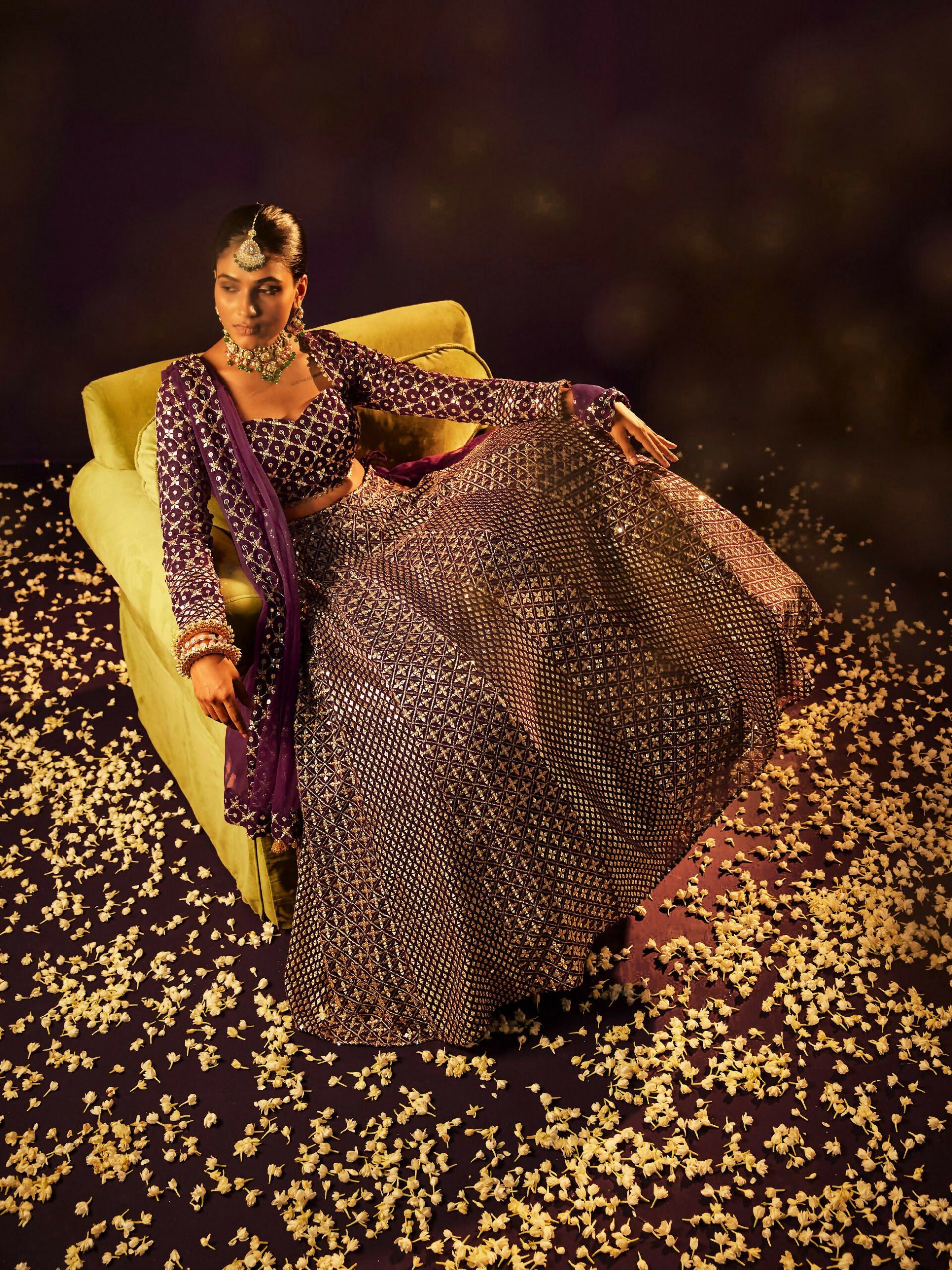 Lehenga Mart Designer Indian Wedding Lehenga Choli-Wine