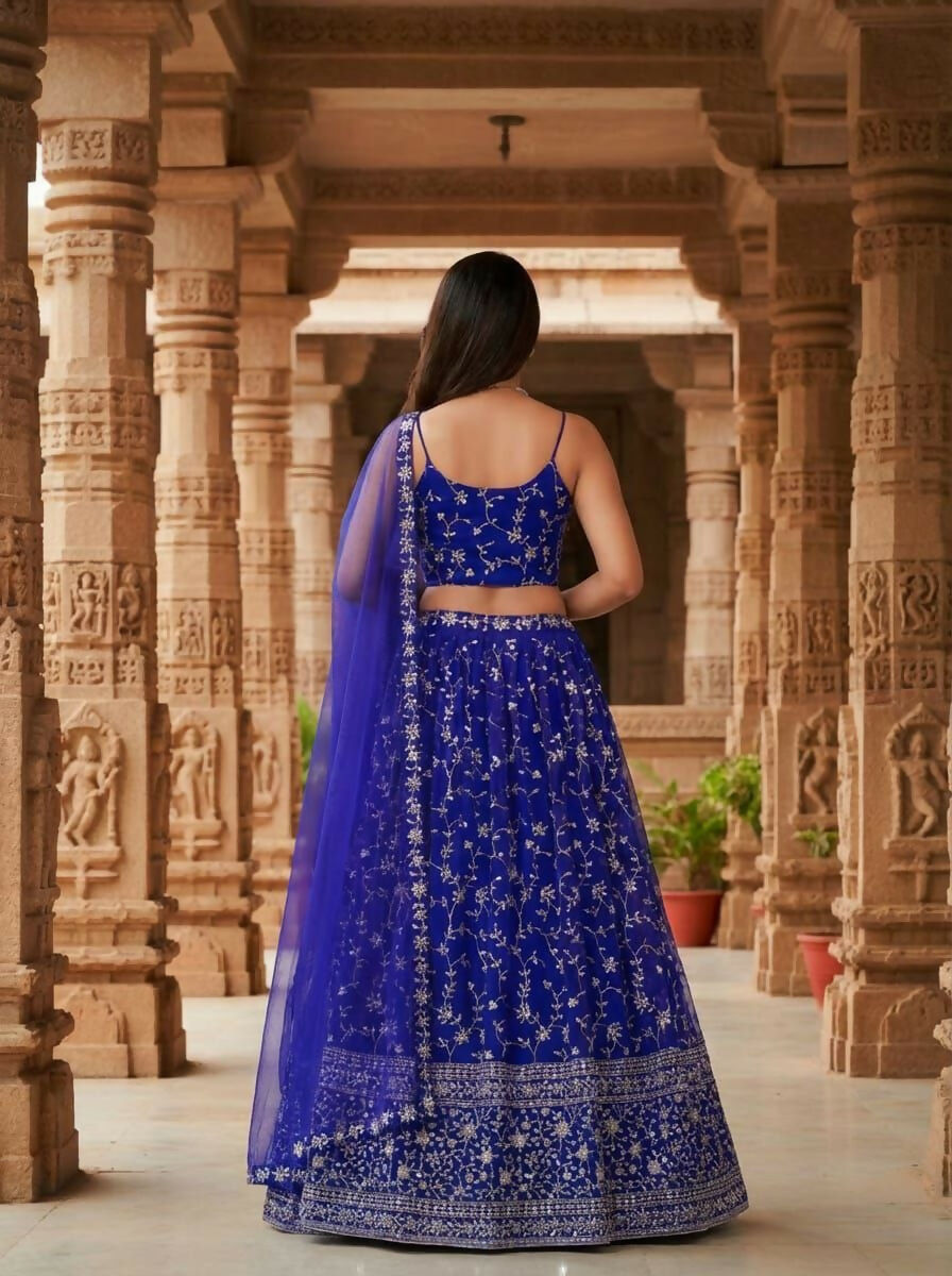 Lehenga Mart Designer Indian Wedding Lehenga Choli-Blue