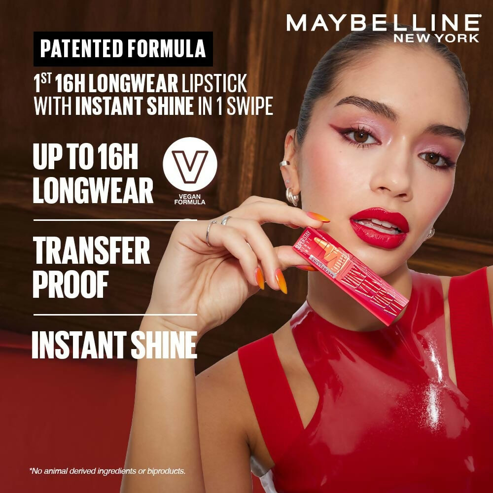 Maybelline New York Super Stay Vinyl Ink Liquid Lipstick, Instant Shine Lasts Up To 16H - Pomodoro Sauce