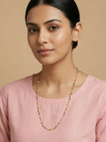 NVR Women Gold Plated Artificial Beads Chain