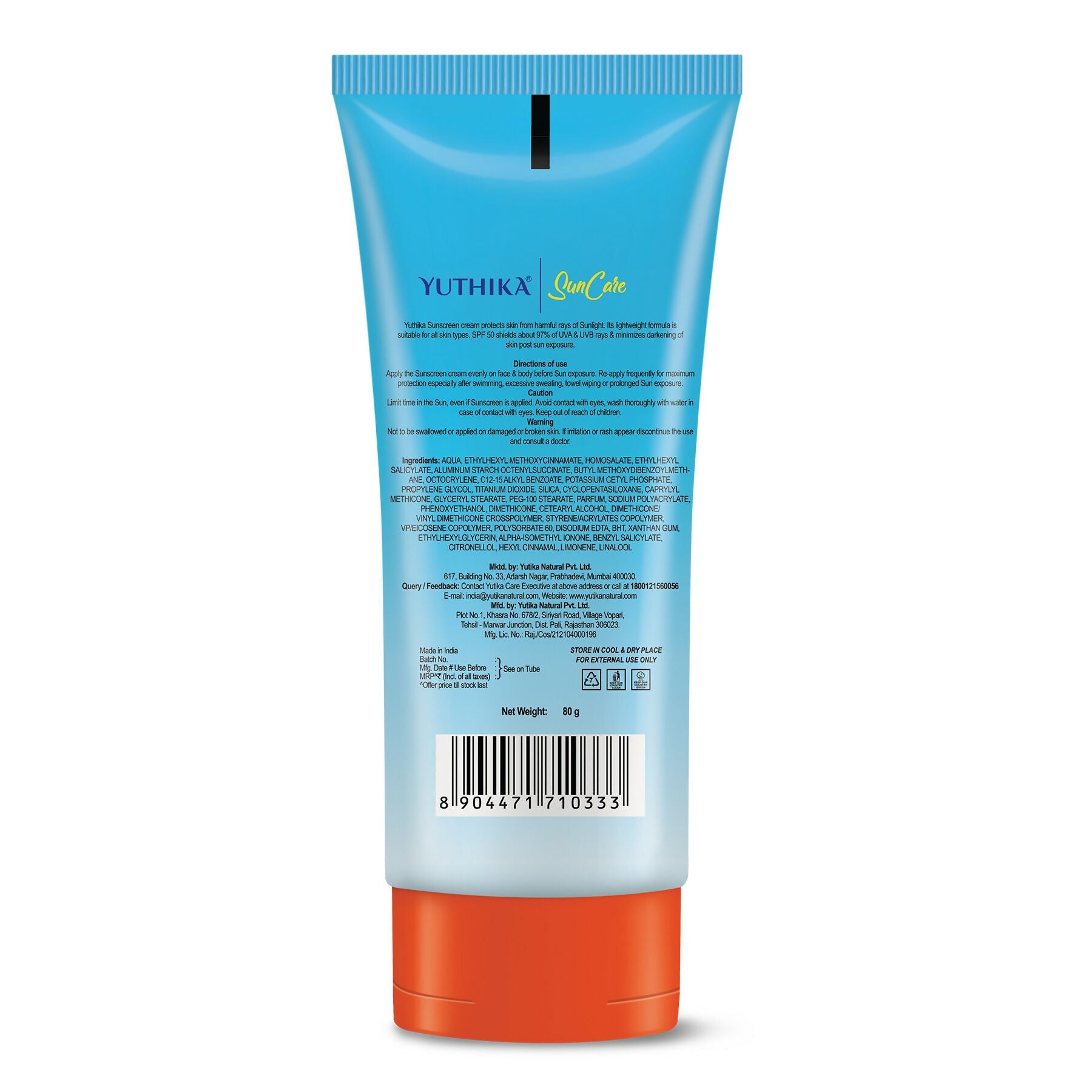 Yuthika Sunscreen Lotion SPF 50 PA+++