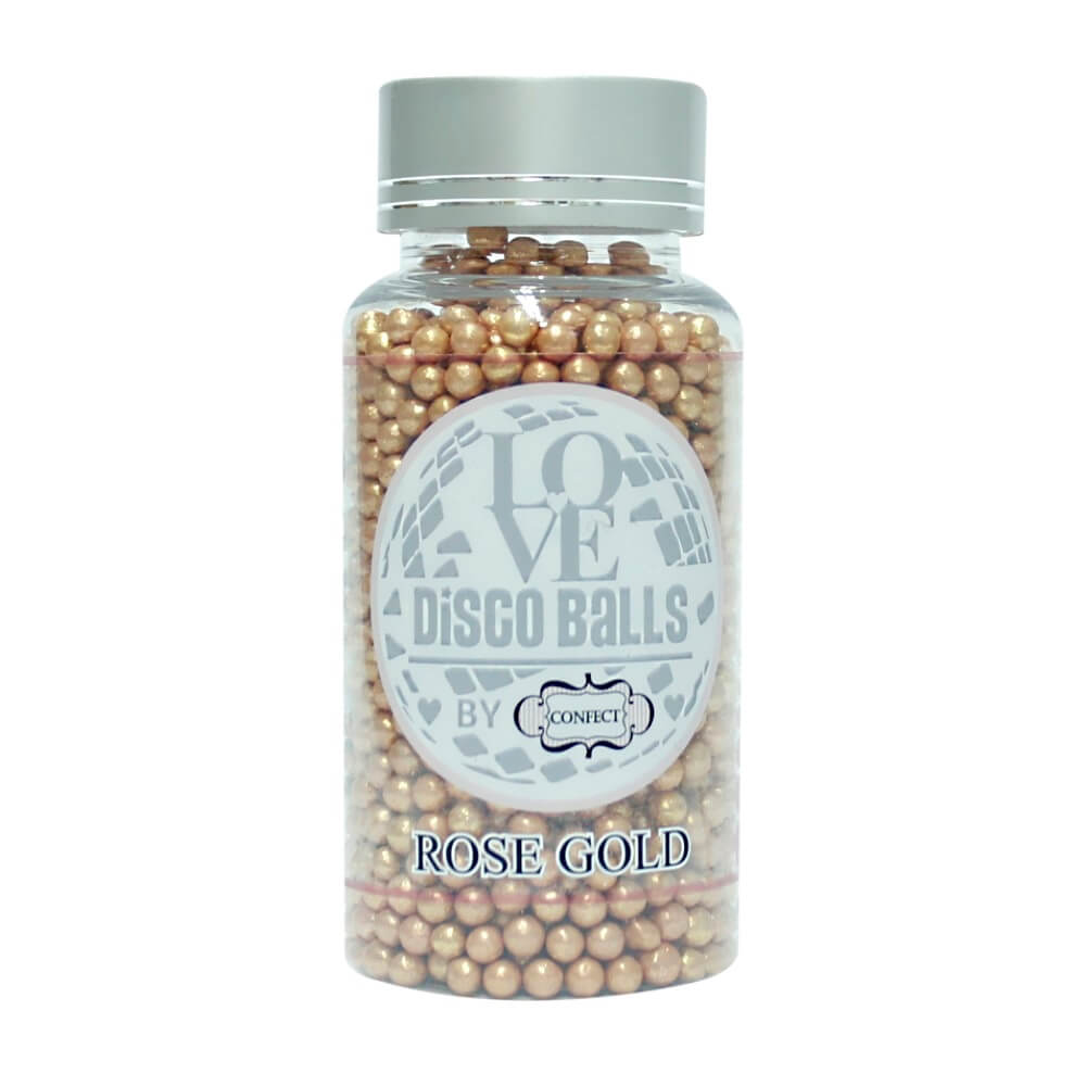 Confect Rose Gold Disco Balls Sprinkles 4 MM