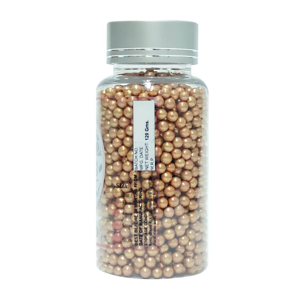 Confect Rose Gold Disco Balls Sprinkles 4 MM