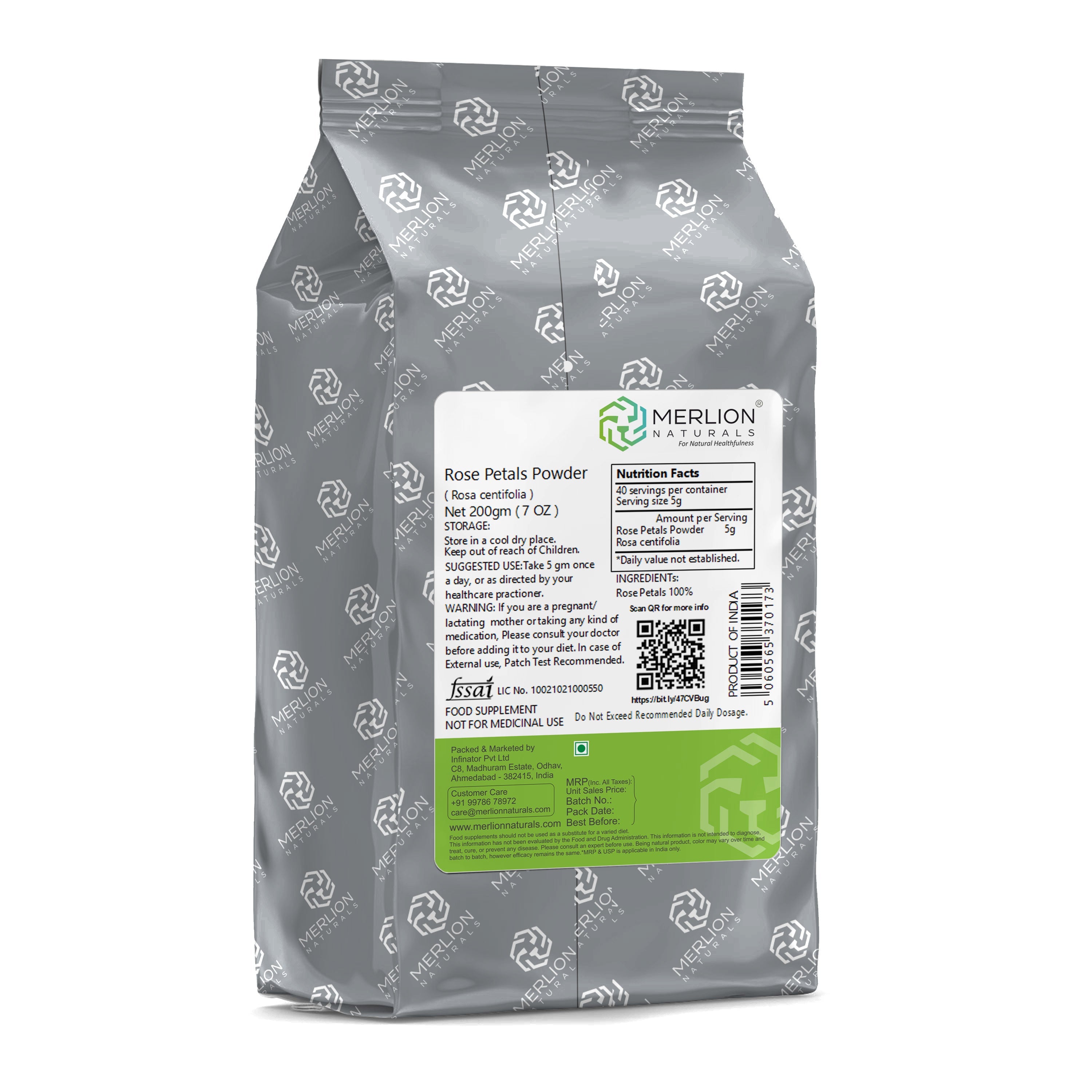 Merlion Naturals Rose Petals Powder