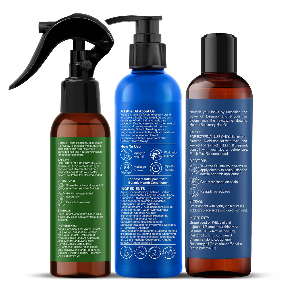 Botanic Hearth Rosemary 3-Step Hair Care Trio