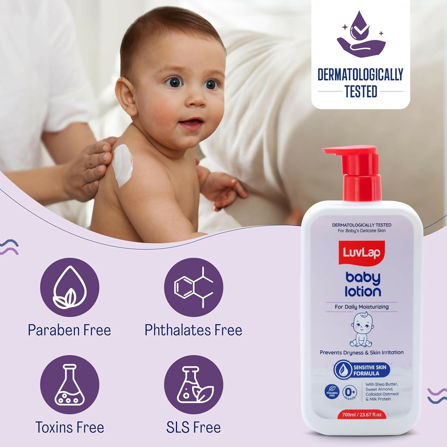 LuvLap Baby Wash + Baby Lotion Combo Set