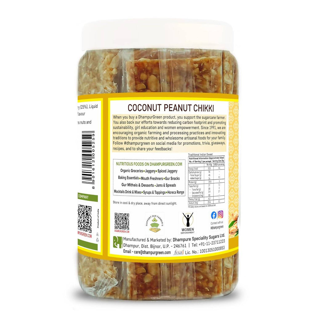 Dhampur Green Coconut Peanut Chikki