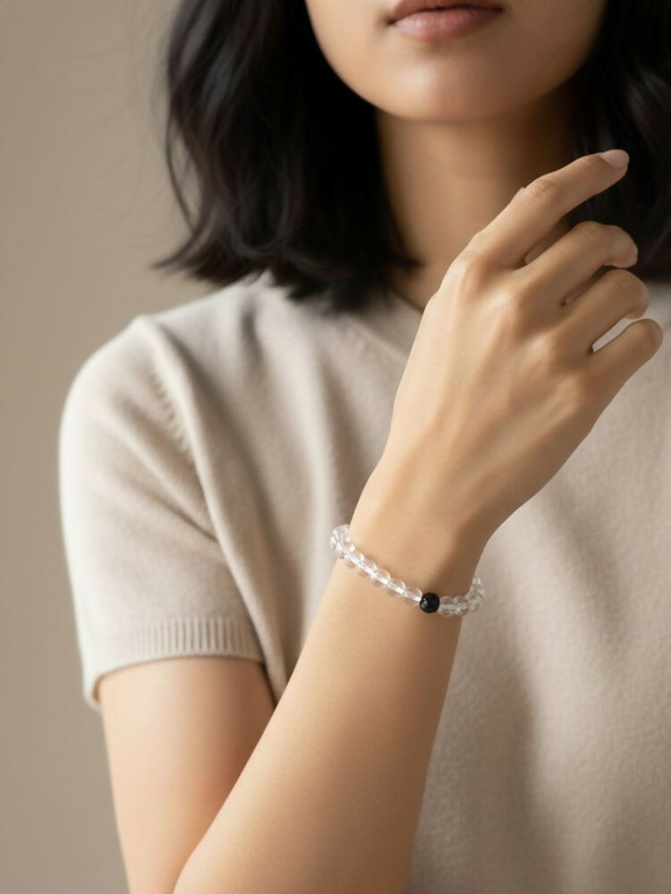 NVR White Crystal Evil Eye Bracelet for Men & Women