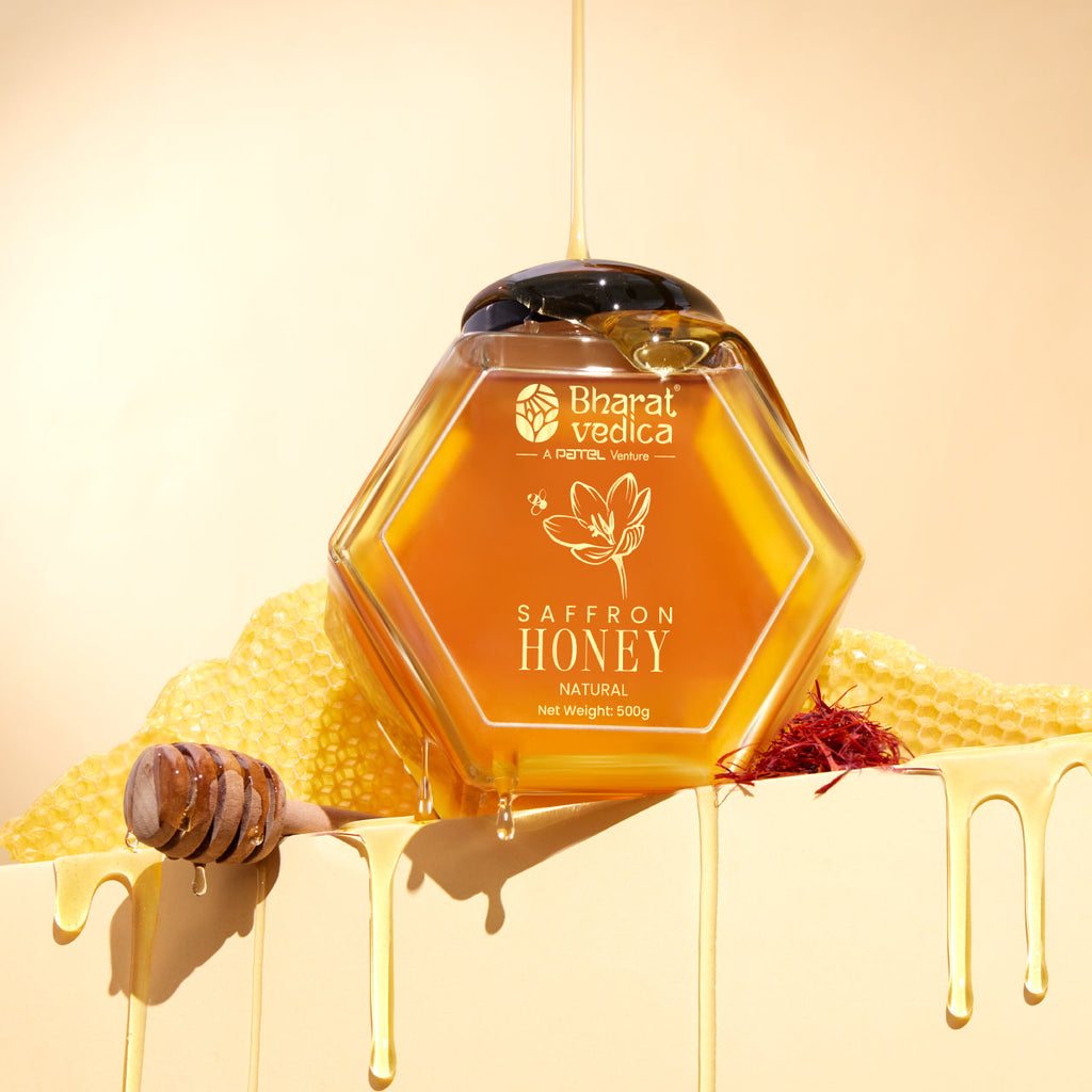 Bharat Vedica Saffron Honey - Kesar Honey / Kesar Shehad