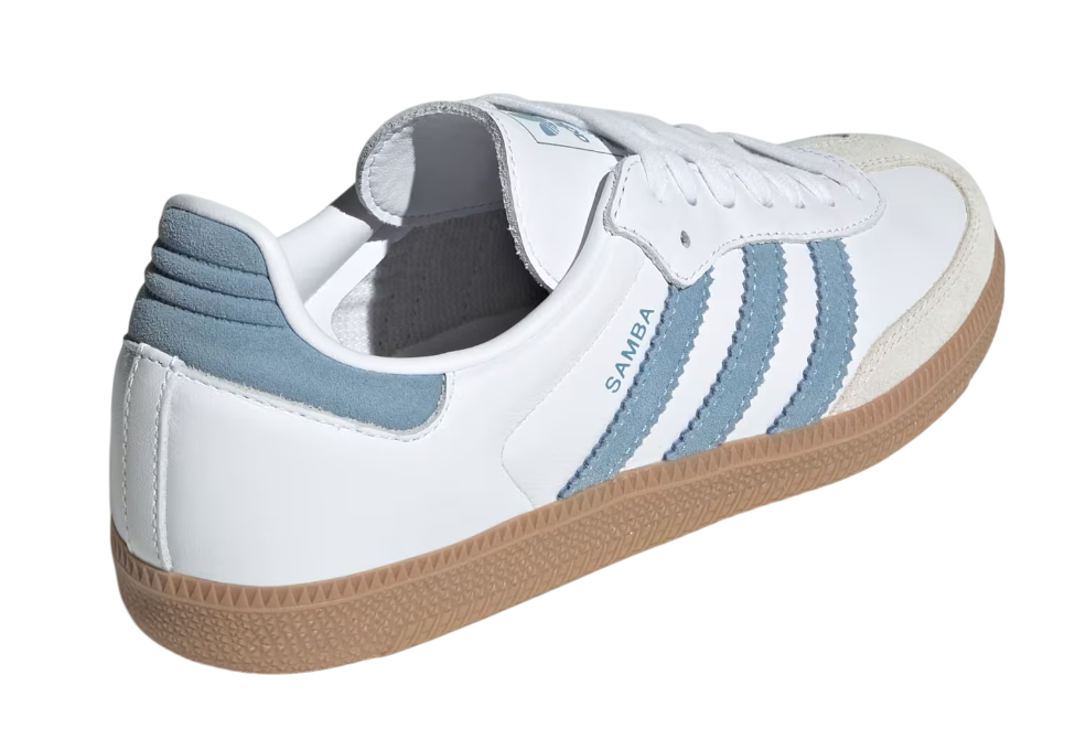 Adidas Samba OG White Alumina Ash Blue (Women's)