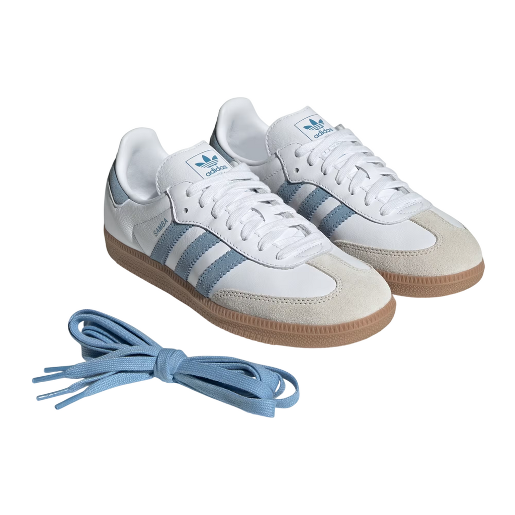 Adidas Samba OG White Alumina Ash Blue (Women's)