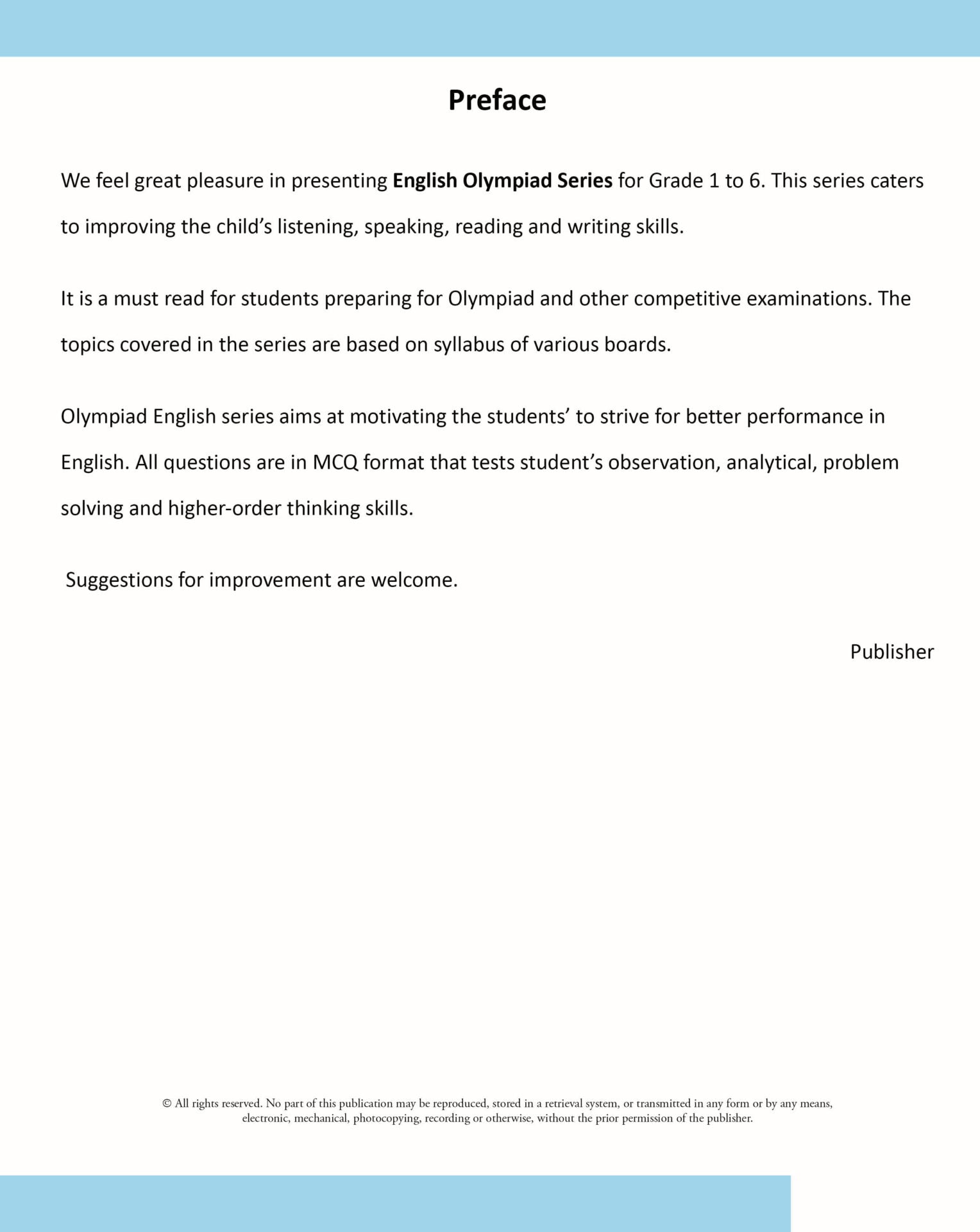 Scholars Insights English Olympiad Grade 6