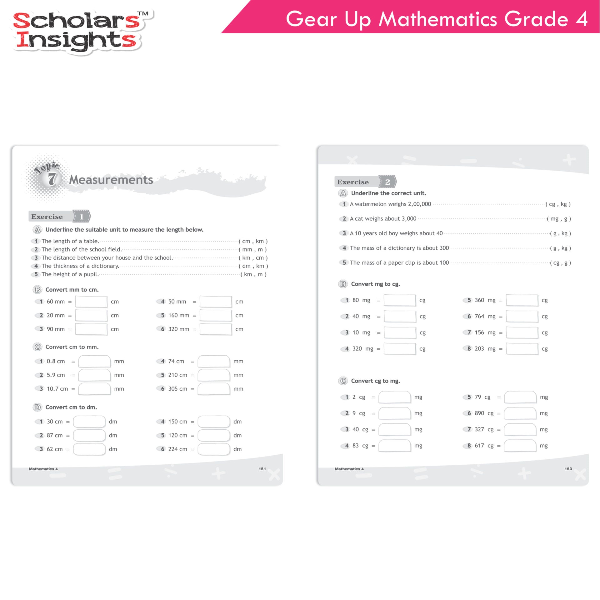 Scholars Insights Gear Up Maths Grade 4