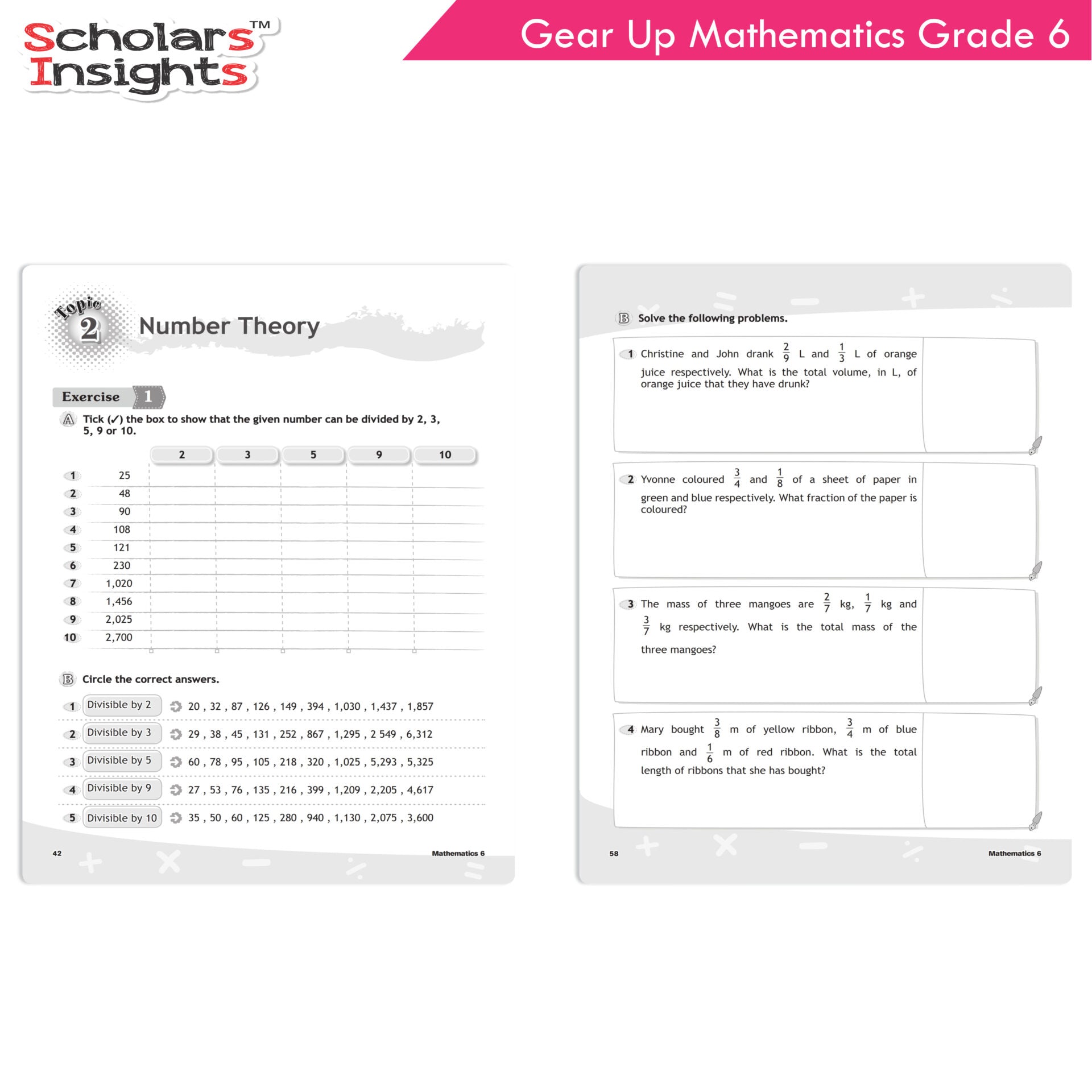 Scholars Insights Gear Up Maths Grade 6