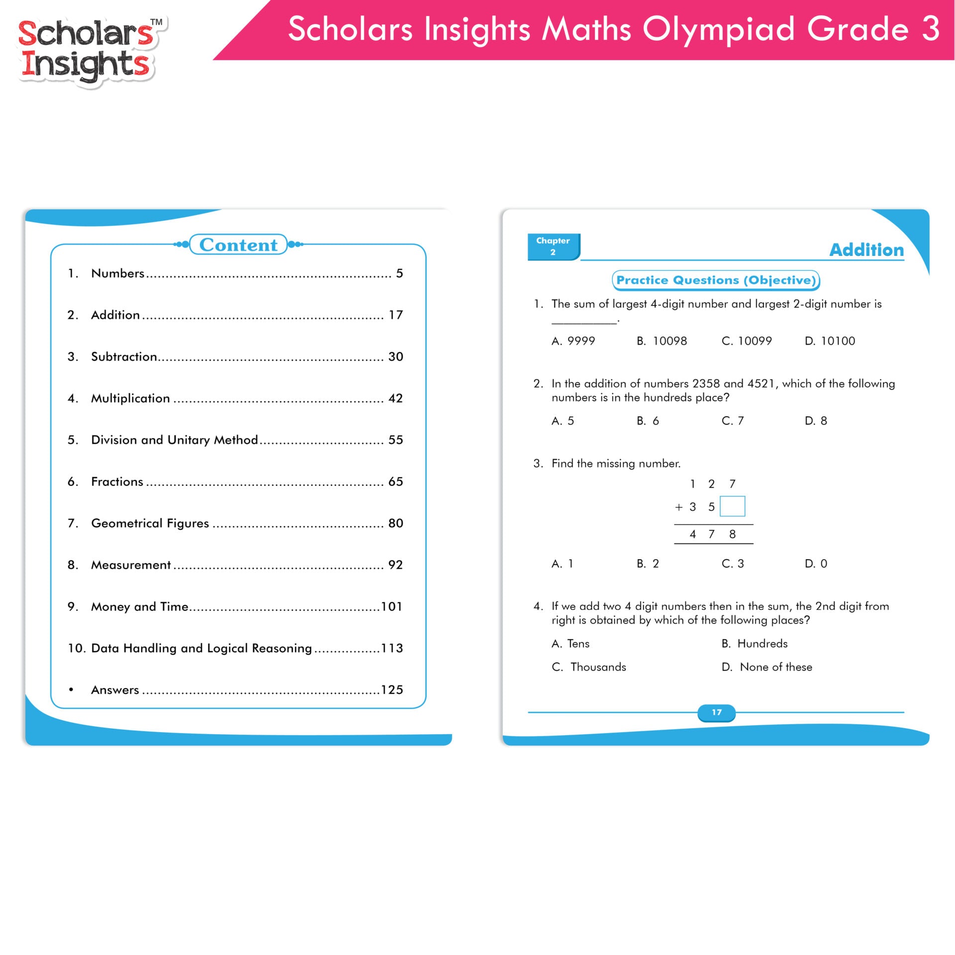 Scholars Insights Olympiad English, Maths and Science Workbooks Set Grade 3| Set of 3| Ages 8 - 10 Years