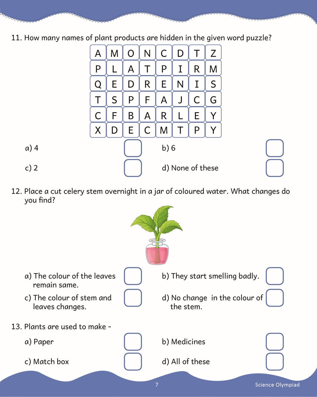 Scholars Insights Science Olympiad Grade 2| Science Practical Questions in MCQ format, QMR Sheet, Self Evaluation Sheet, Test Paper| Ages 7-8 Years