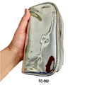 Kingsley Silver Metal Travel Cosmetic Makeup Organizer Bag TC-502