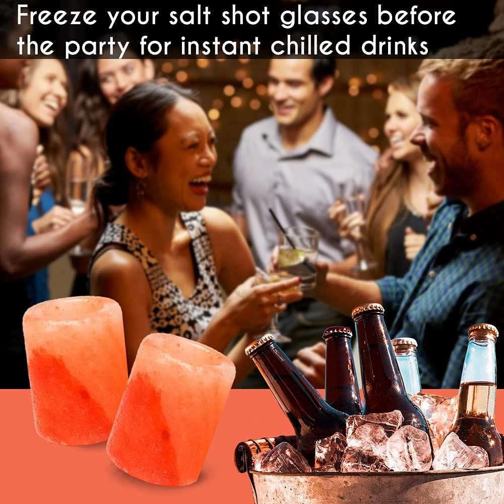 Himalayan Pink Salt Shot Glass by Pride of India – Tequila Holder – Premium Quality/Handcrafted – 100% Food Grade – Good for Parties & Gatherings – Easy to Use – Thermal Retention Capacity