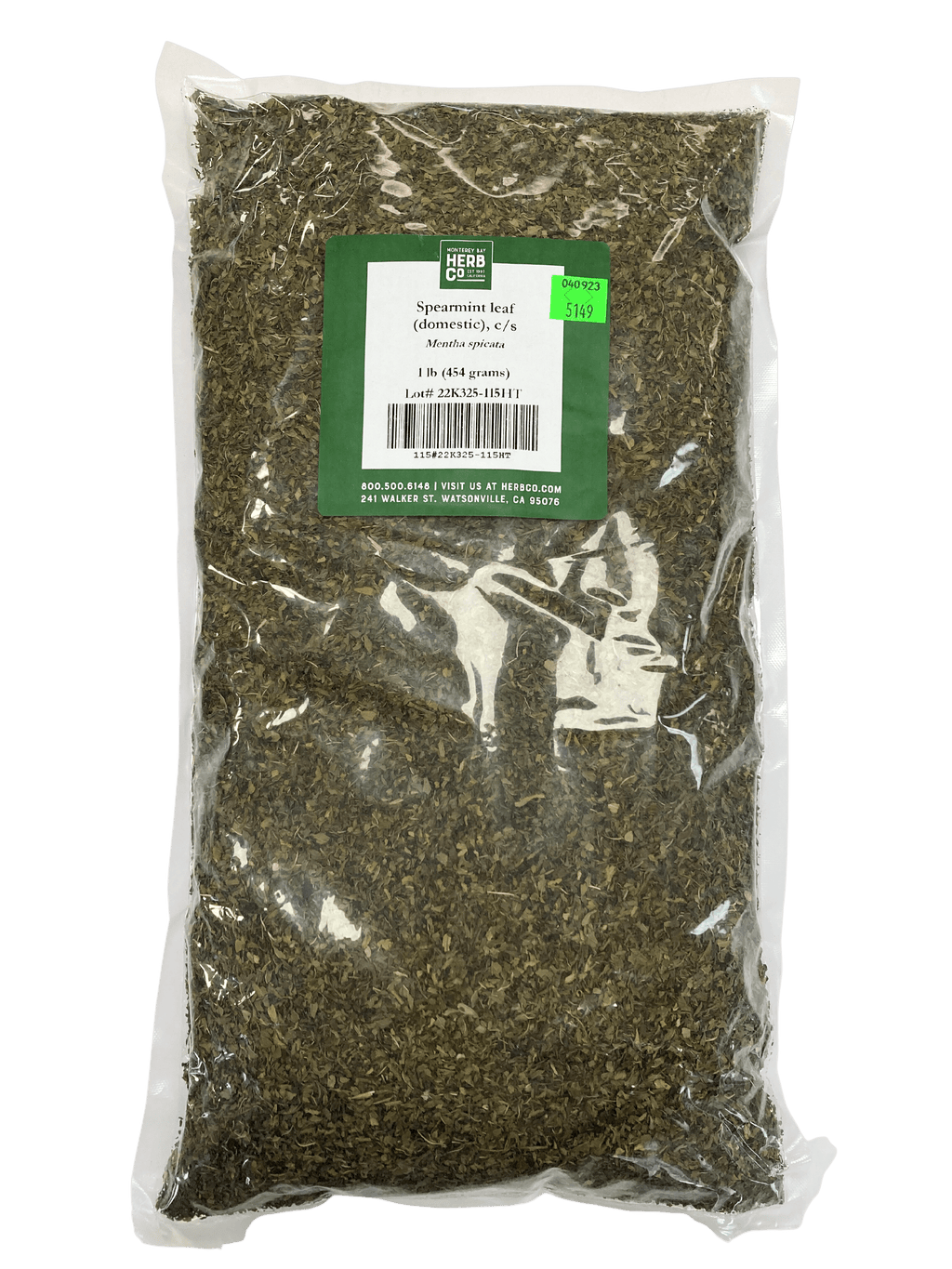 Spearmint Leaf, Cut, Sifted