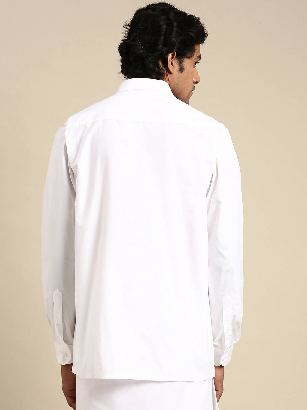 Ramraj Cotton Mens Full Sleeve Formal 100 % Cotton White Shirt
