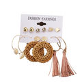 Gold-Polished Alloy Set Of 6 Designer Earrings - The Pari