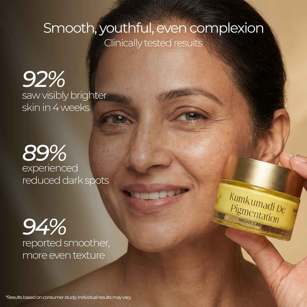 VedicDerm Kumkumadi De Pigmentation Night Cream with Saffron & Ceramides