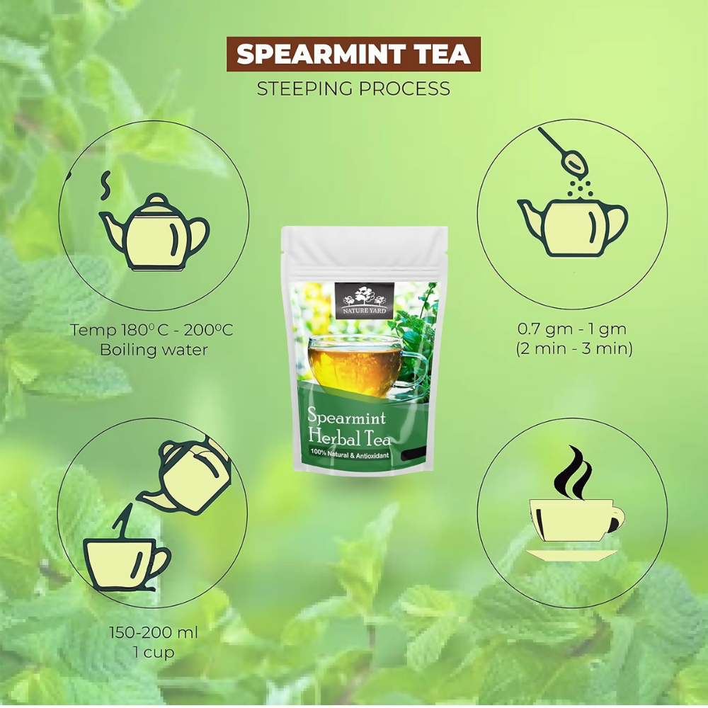 Nature Yard Pure Organic Spearmint Herbal Tea Leaves