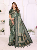 Aastha Fashion Mehndi South Soft Silk Zari Weaving Saree