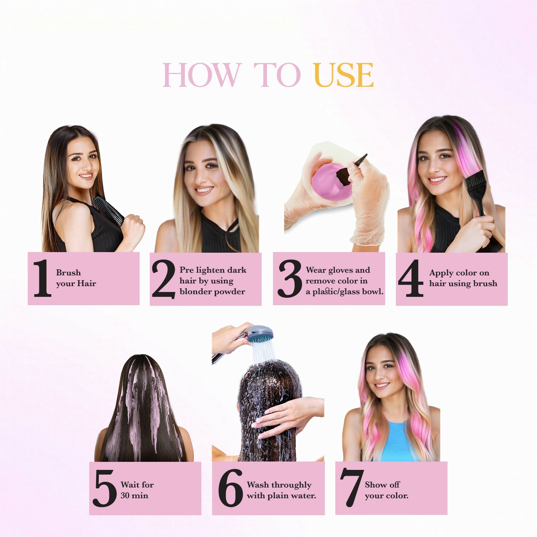 Cosglam Semi Permanent Hair Color for Women & Men (#11 Soft Pink)