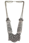 Mominos Fashion Joharkamal Oxidised Ghungroo Design Long Statement Necklace For Women & Girls
