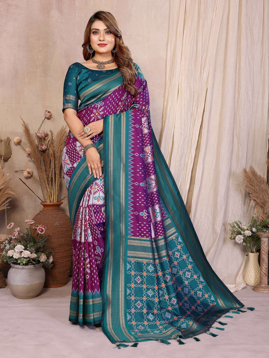 Aastha Fashion Wine Soft Silk Weaving Saree