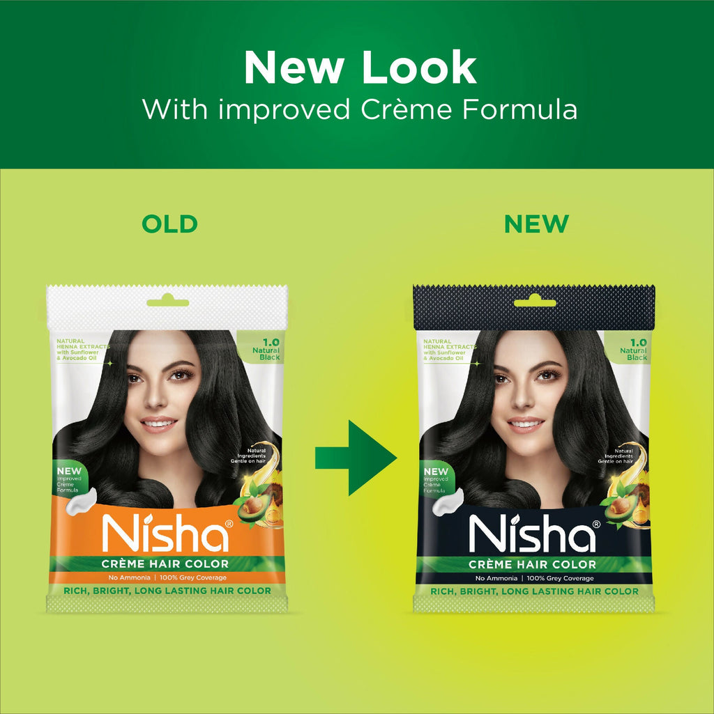 Nisha Creme Hair Color for Women - Natural Black