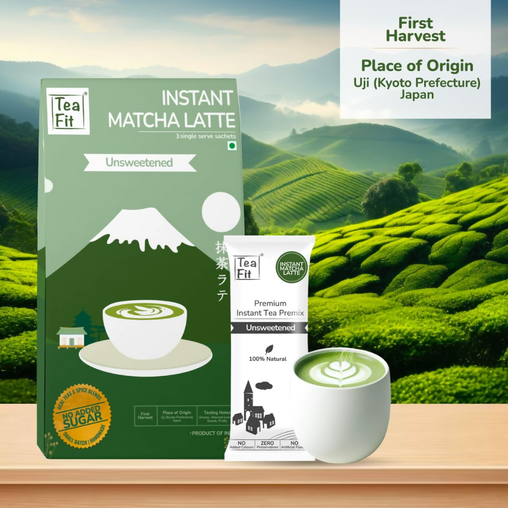 TeaFit Ceremonial No Sugar Instant Matcha Latte Premix