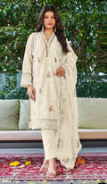 Anaita Off_white Embroidered Organza Stitched Salwar Suit