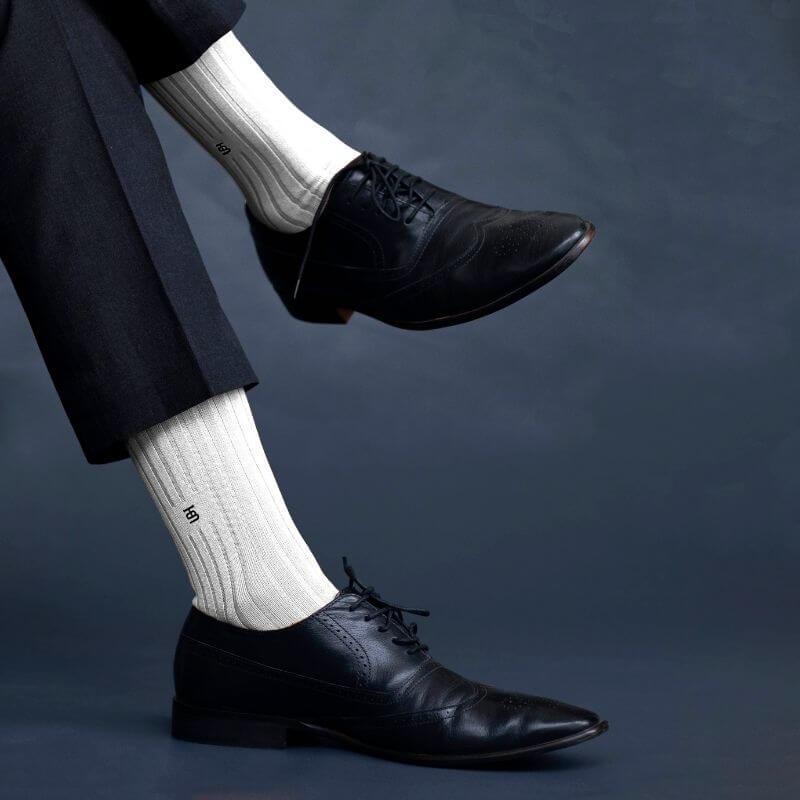 Socksoho Luxury Men Socks Ritzy Cream