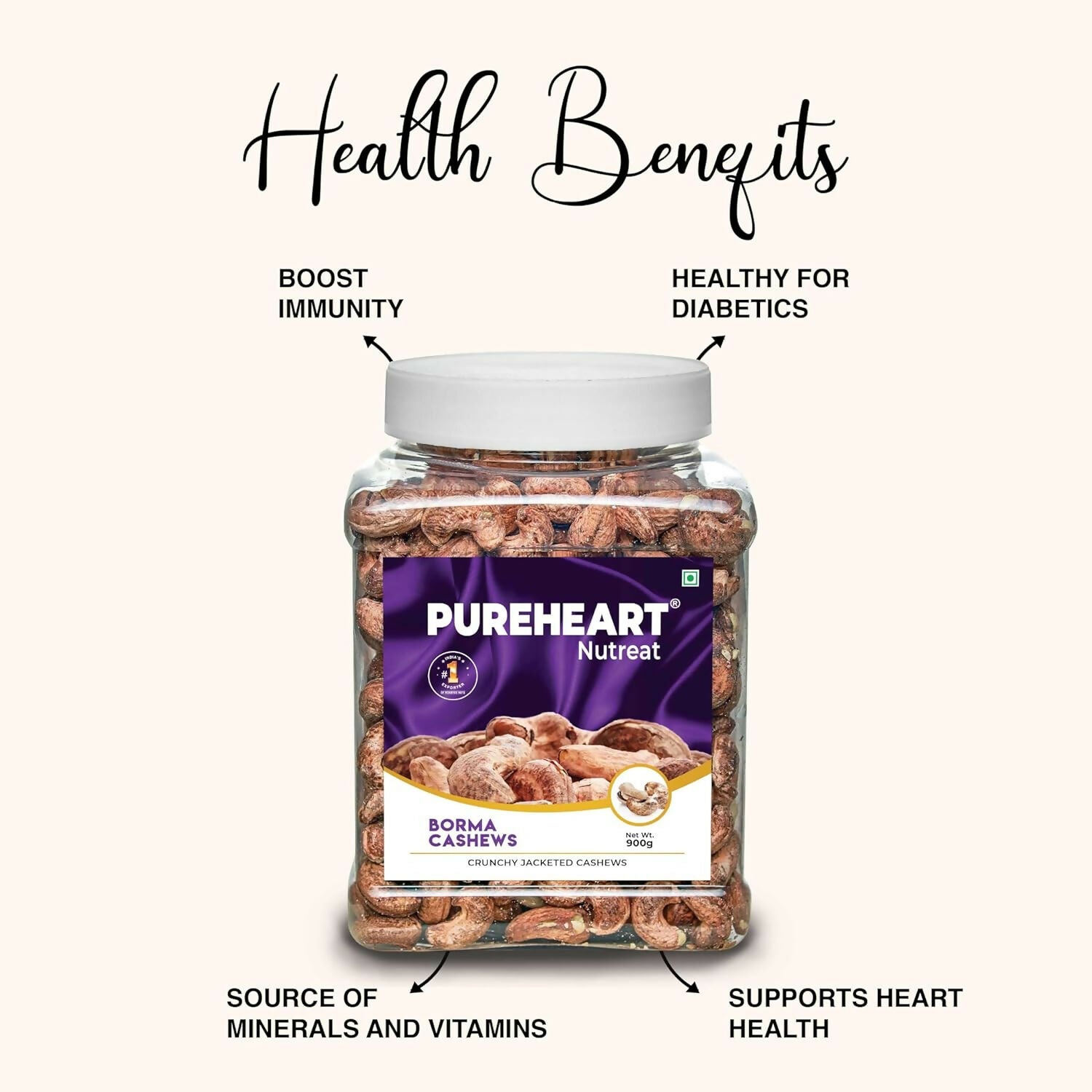 Pureheart Nutreat Borma Cashews
