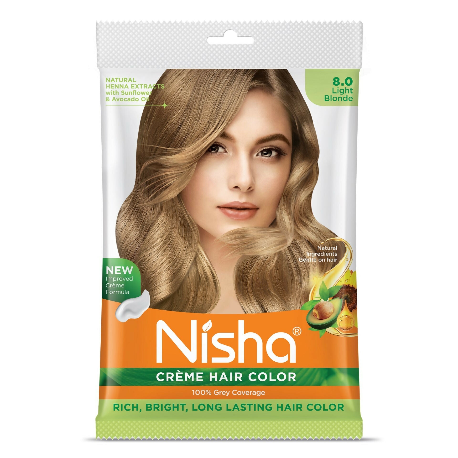 Nisha Creme Hair Color for Women - Light Blonde