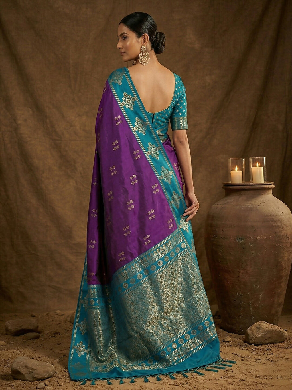 Shree Shyam Fashion Violet Soft Silk Saree