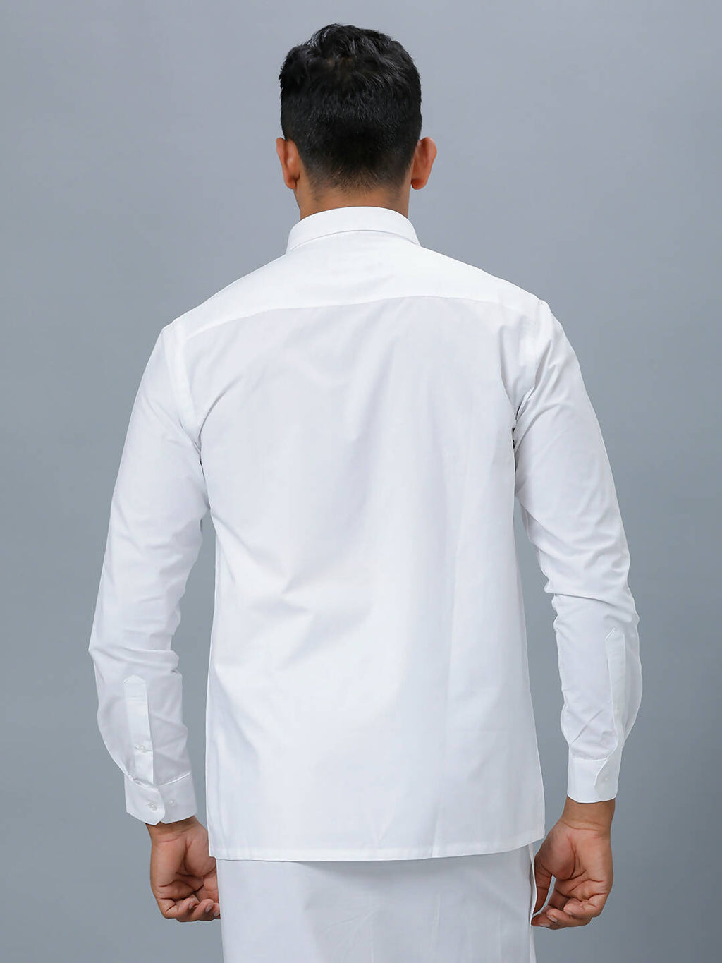 Ramraj Cotton Mens Full Sleeve Formal 100 % Cotton White Shirt