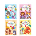 Jolly Kids Colouring for Fun Books A| Set of 4| Each Book 64 Images|Colouring & Painting Books for Kids|Ages 3-8 Year