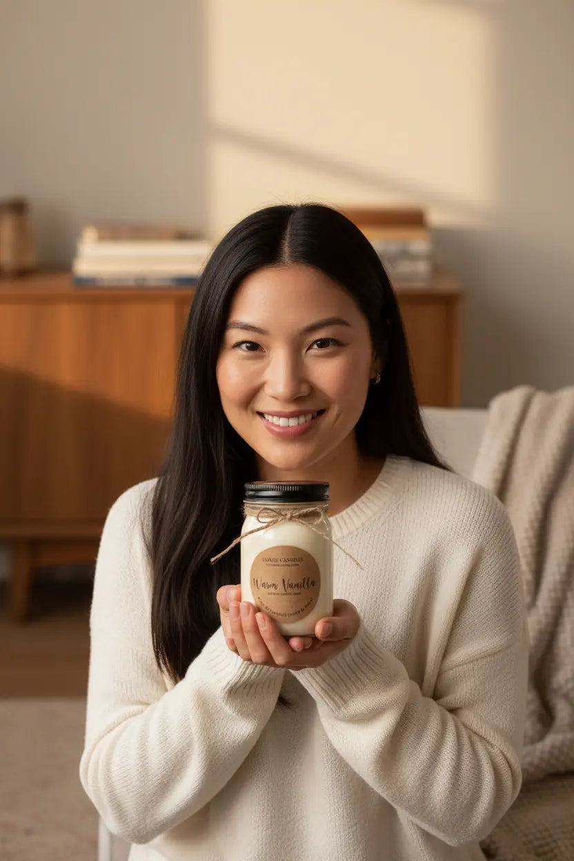 Warm Vanilla Candle | Organic Soy Candle