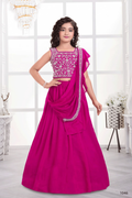 Designer Traditional Pink Multi Color Embroidery With Beads Work Visitra Silk Lehenga Choli - Anbazaar