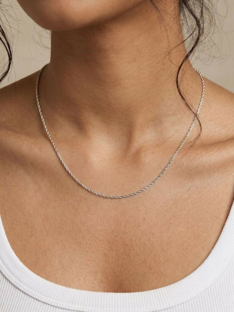 NVR Women German Silver Oxidised Chain