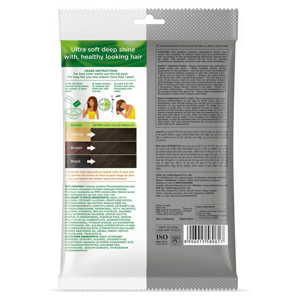 Nisha Creme Hair Color for Women-Black Brown