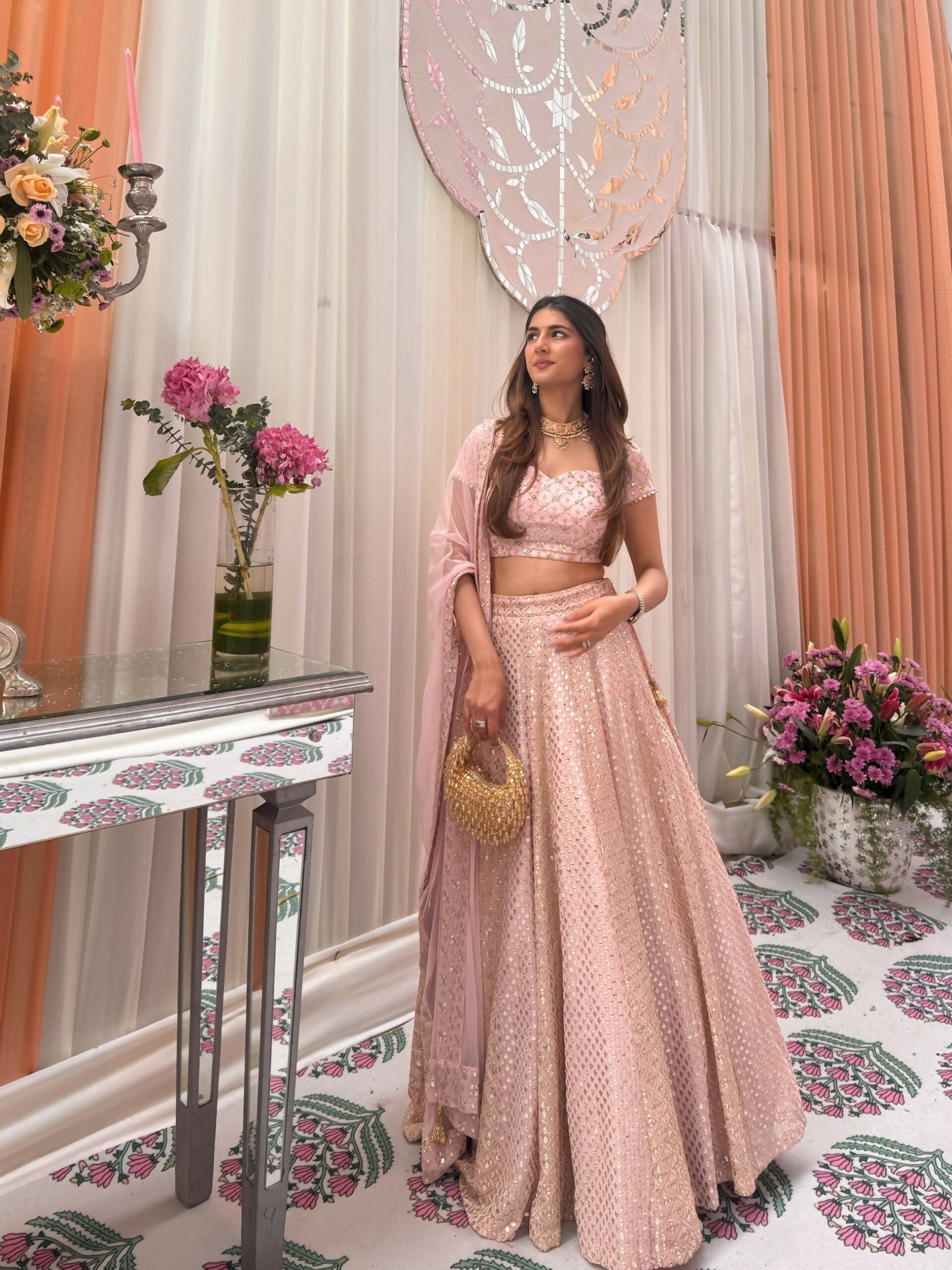 Lehenga Mart Designer Indian Wedding Lehenga Choli-Pink