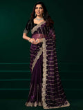 Joban Fashion Wine Net Party Wear Sarees