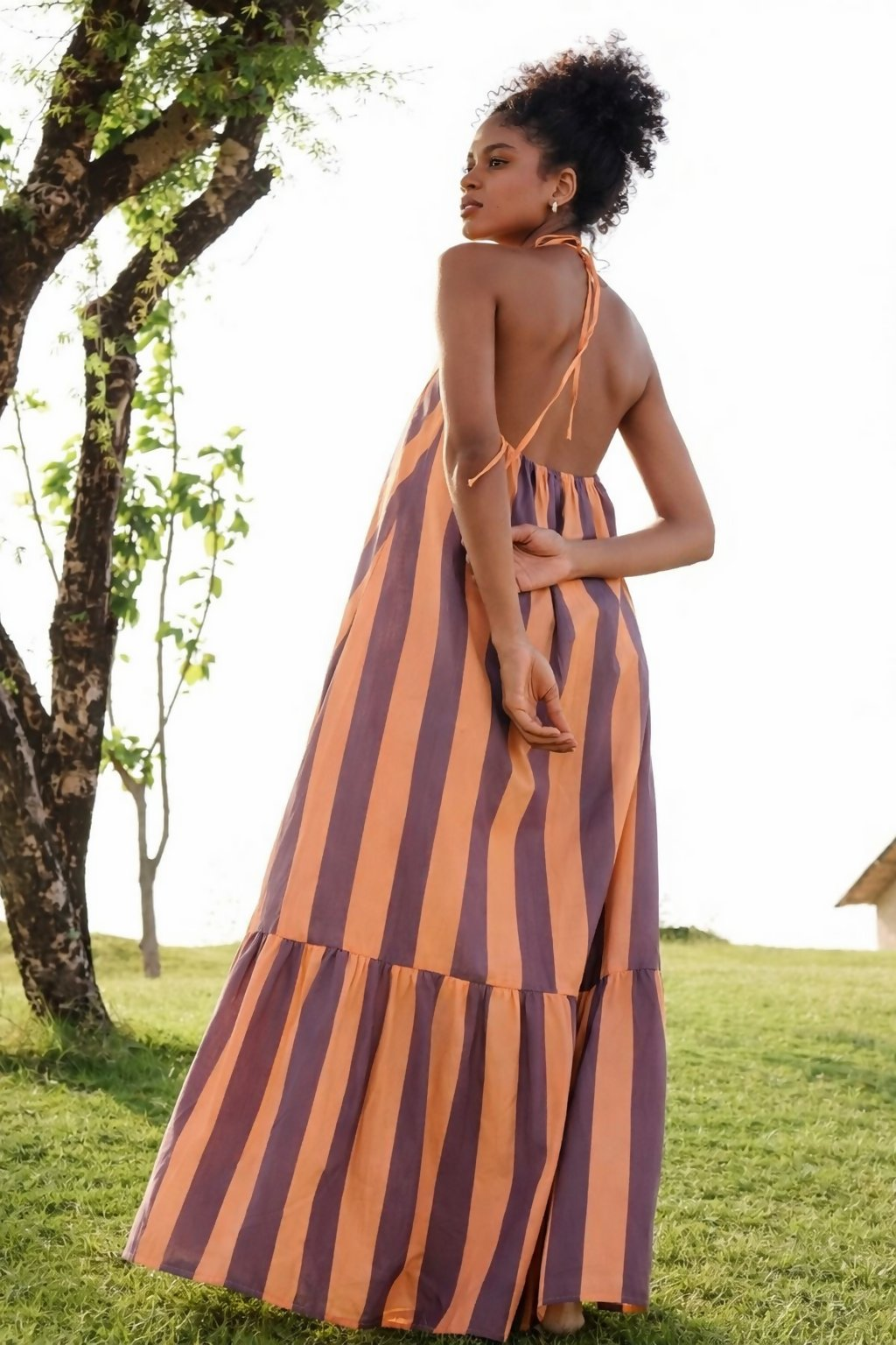Aayaa Designer Printed Full Flared Gown - Multi Color
