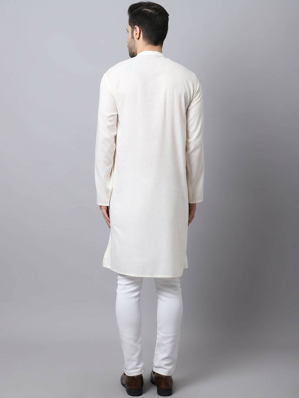 Even Apparels White Pure Cotton Men's Kurta With Side Placket