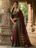 Shree Shyam Fashion Maroon Soft Silk Saree