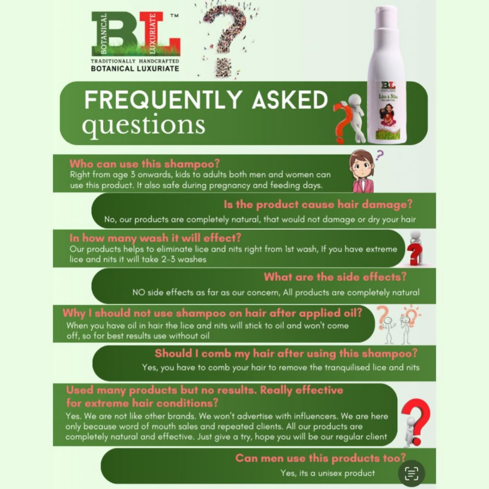 Botanical Luxuriate Tea Tree Anti Lice and Nits Shampoo & Comb